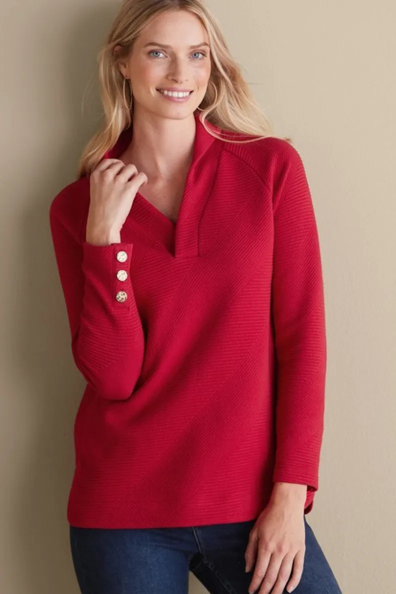 Jersey Macy de Suavidad Ambiental - Blusa Tejida en Algodón Premium para Mujer