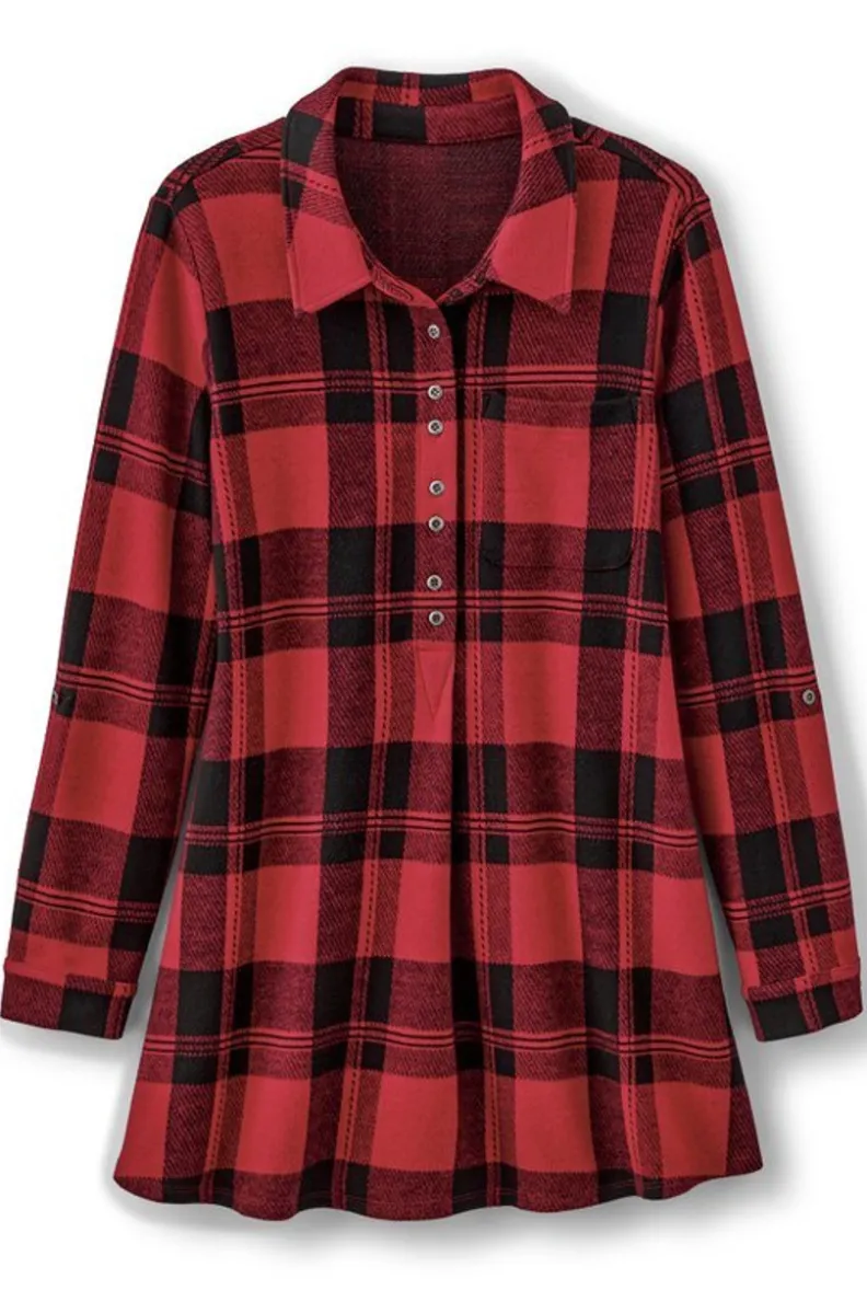 Blusa de Cuadros con Estilo Único - Colección Soft Surroundings Tops 

Diseño Exclusivo en Tejido Premium - Camiseta Estampada de Cuadros Moderna 

Prenda Versátil con Detalles en Contraste - Tops de Temporada en Estampado Tartán