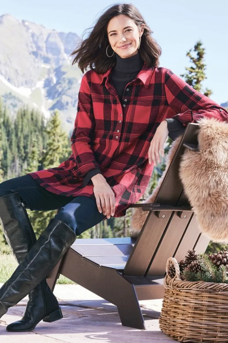 Blusa de Cuadros con Estilo Único - Colección Soft Surroundings Tops 

Diseño Exclusivo en Tejido Premium - Camiseta Estampada de Cuadros Moderna 

Prenda Versátil con Detalles en Contraste - Tops de Temporada en Estampado Tartán
