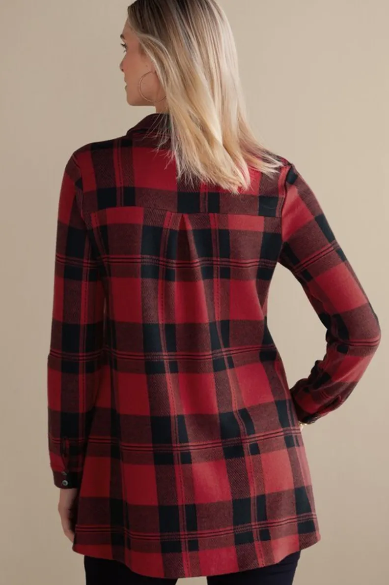 Blusa de Cuadros con Estilo Único - Colección Soft Surroundings Tops 

Diseño Exclusivo en Tejido Premium - Camiseta Estampada de Cuadros Moderna 

Prenda Versátil con Detalles en Contraste - Tops de Temporada en Estampado Tartán