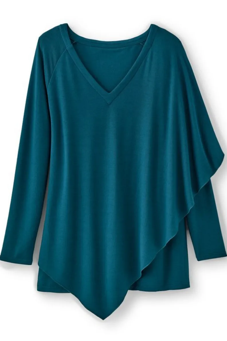 Blusa Madeline en tejido suave - Abrigo de punto con detalles acanalados para temporada de transición