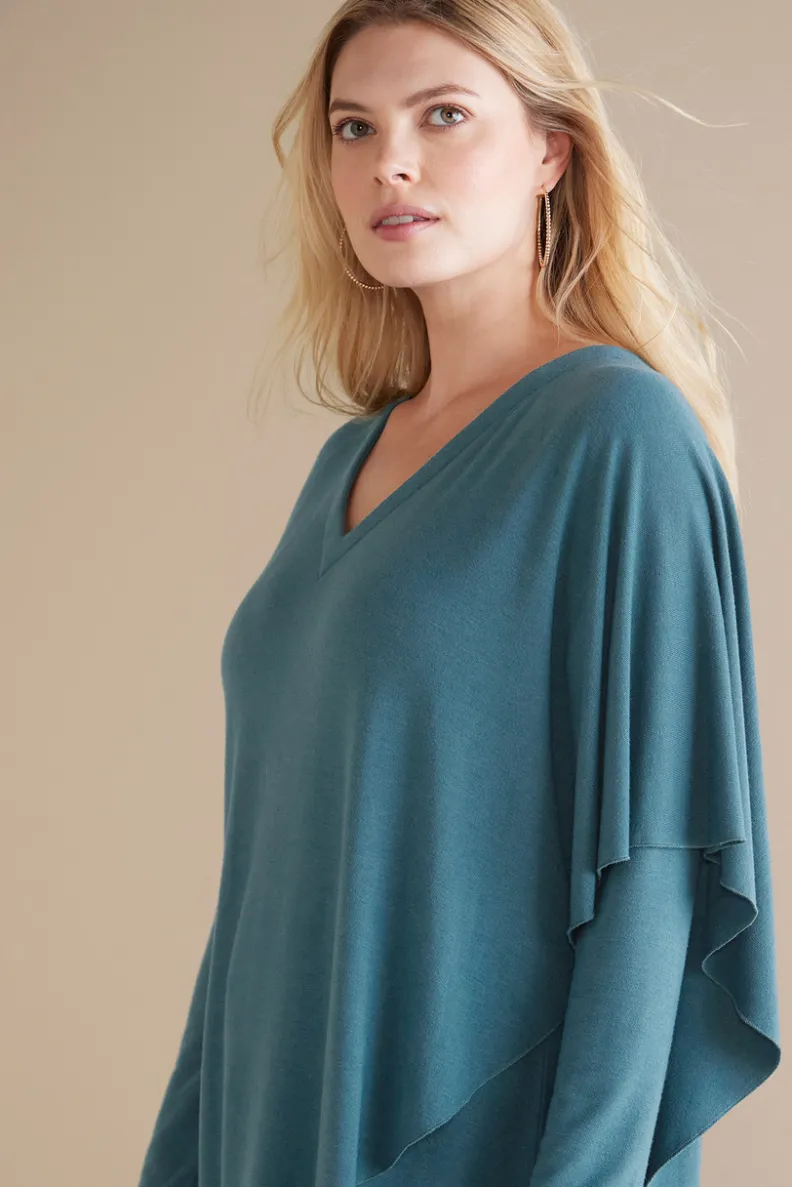 Blusa Madeline en tejido suave - Abrigo de punto con detalles acanalados para temporada de transición