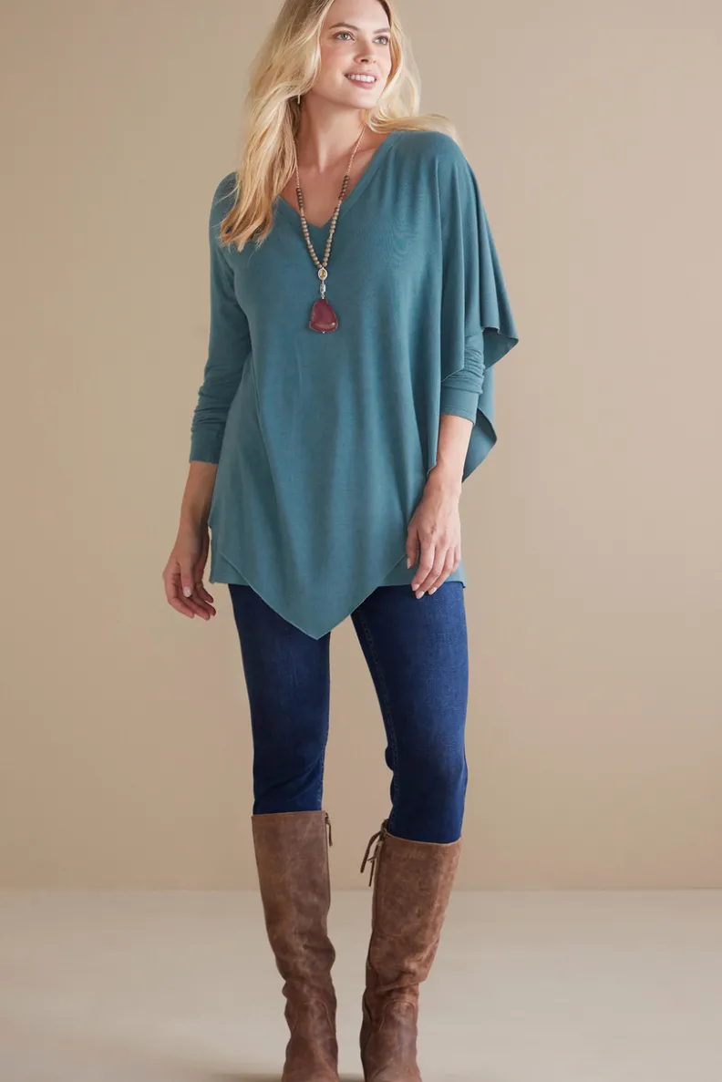 Blusa Madeline en tejido suave - Abrigo de punto con detalles acanalados para temporada de transición