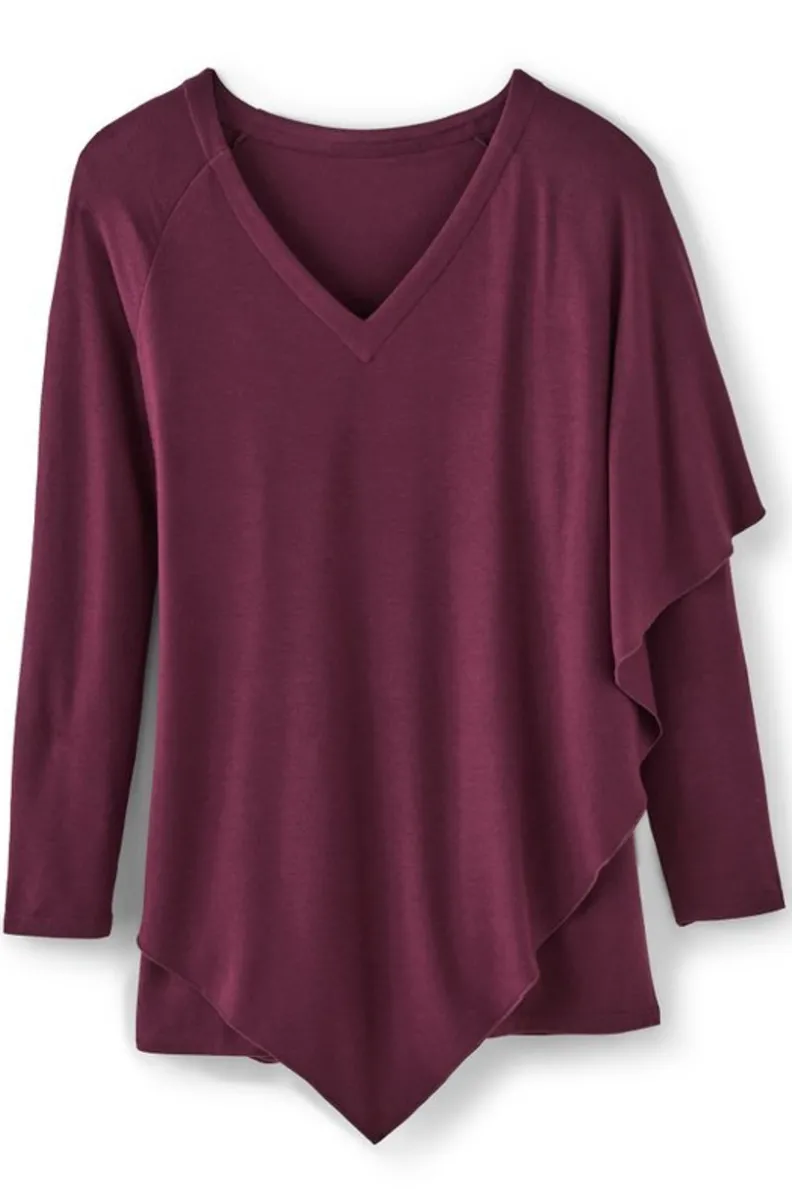 Blusa Madeline en tejido suave - Abrigo de punto con detalles acanalados para temporada de transición