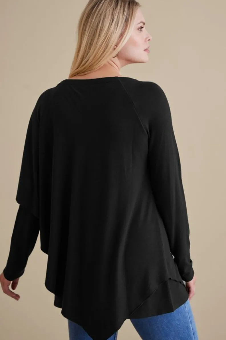 Blusa Madeline en tejido suave - Abrigo de punto con detalles acanalados para temporada de transición