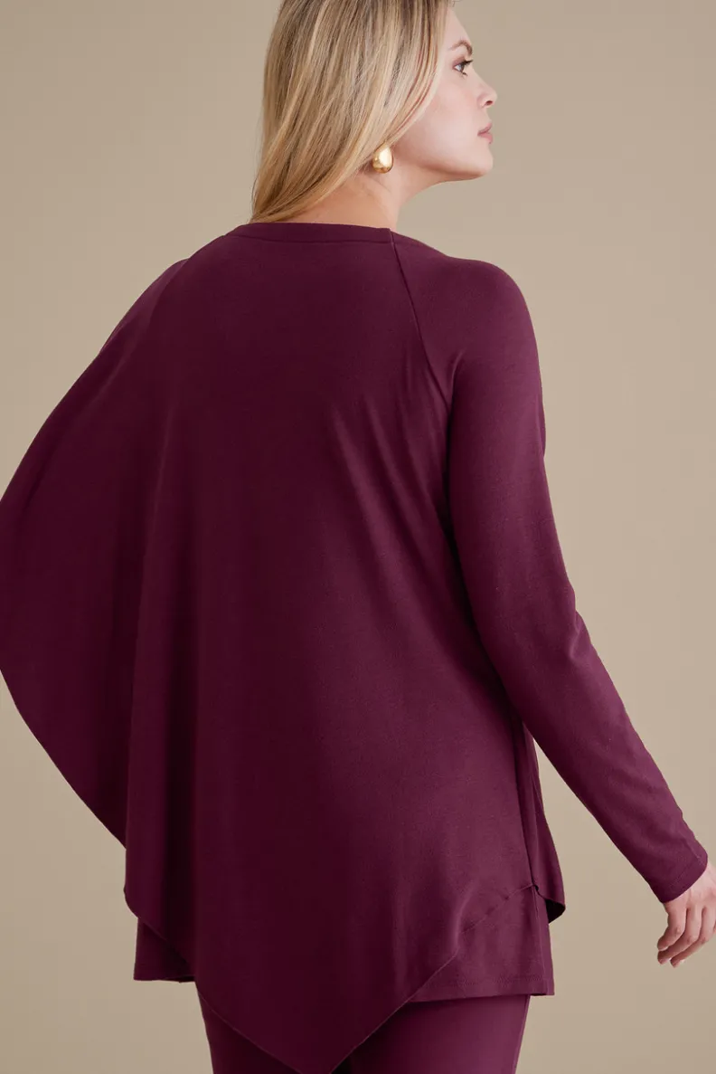 Blusa Madeline en tejido suave - Abrigo de punto con detalles acanalados para temporada de transición