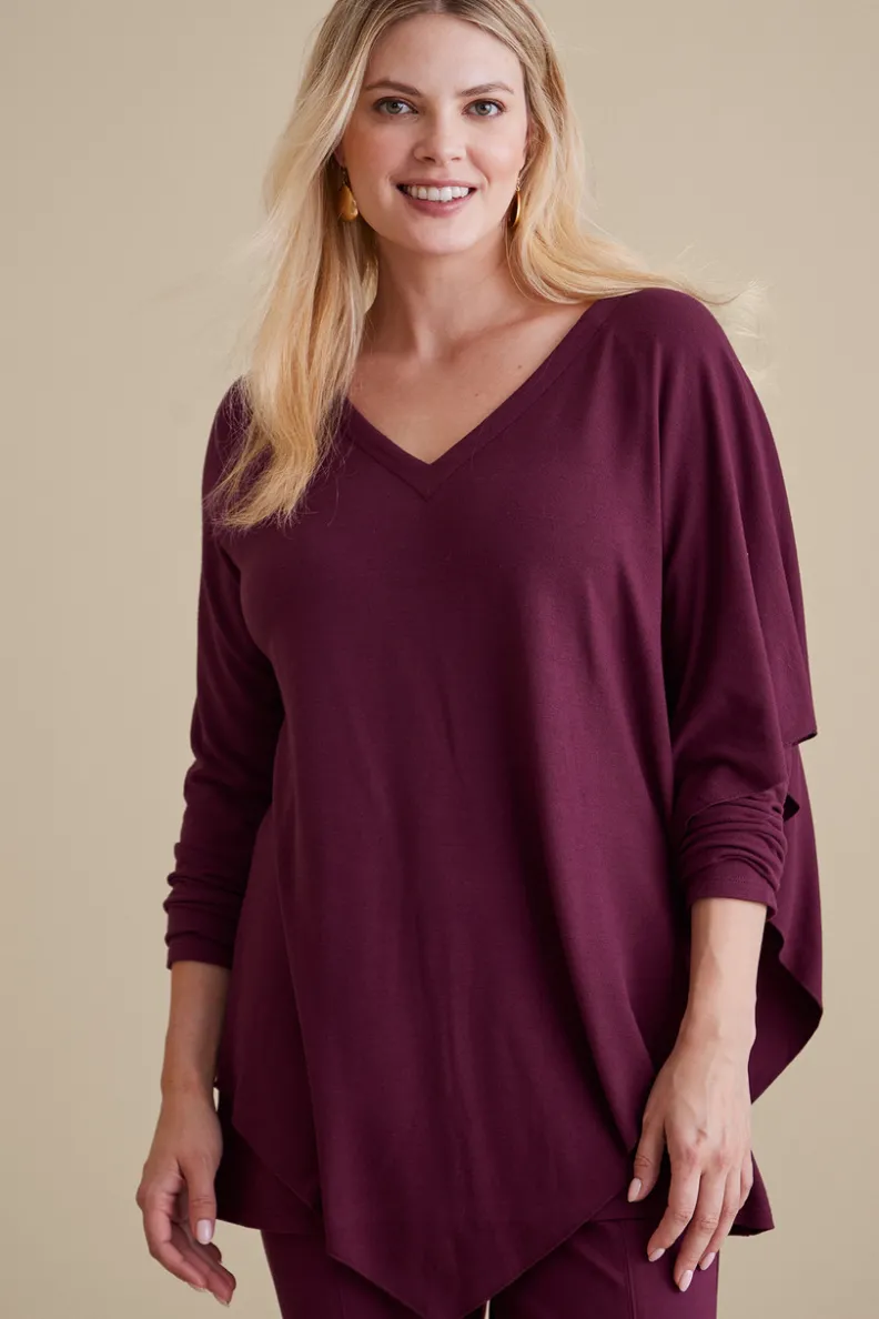 Blusa Madeline en tejido suave - Abrigo de punto con detalles acanalados para temporada de transición