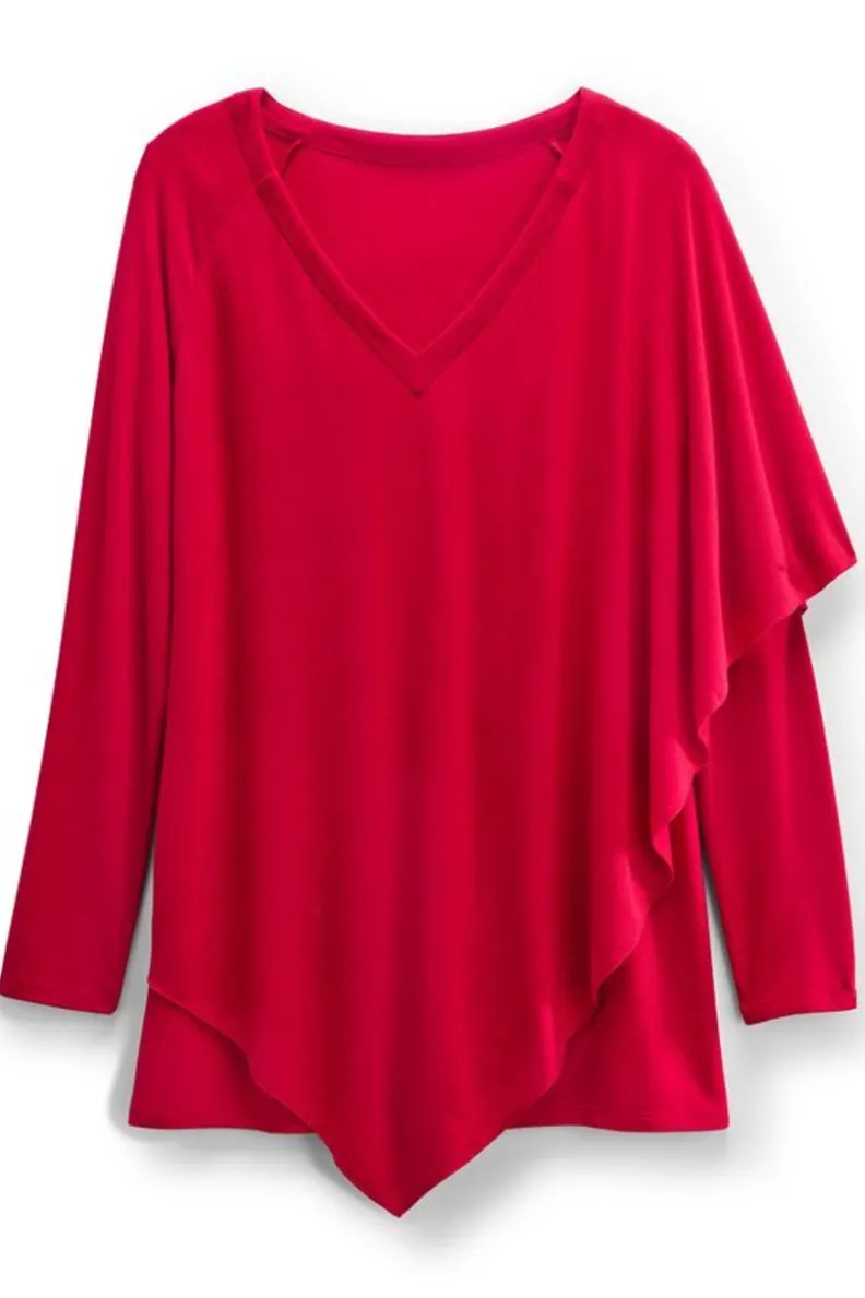 Blusa Madeline en tejido suave - Abrigo de punto con detalles acanalados para temporada de transición