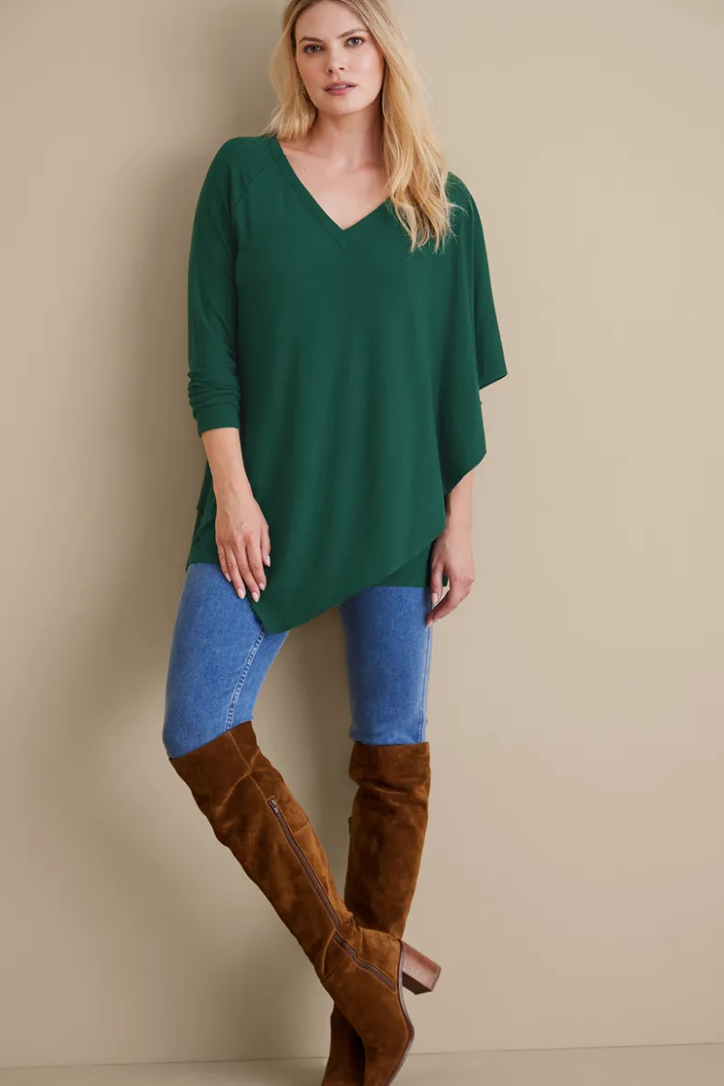 Blusa Madeline en tejido suave - Abrigo de punto con detalles acanalados para temporada de transición