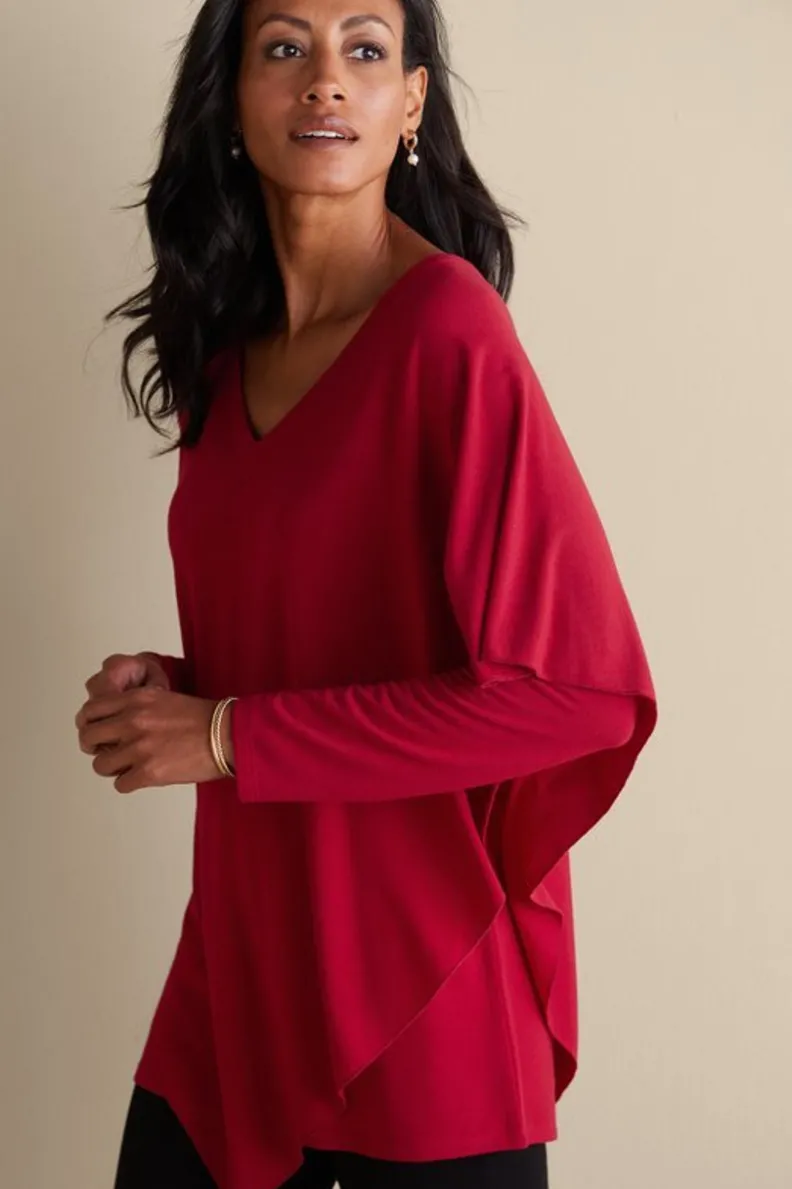 Blusa Madeline en tejido suave - Abrigo de punto con detalles acanalados para temporada de transición