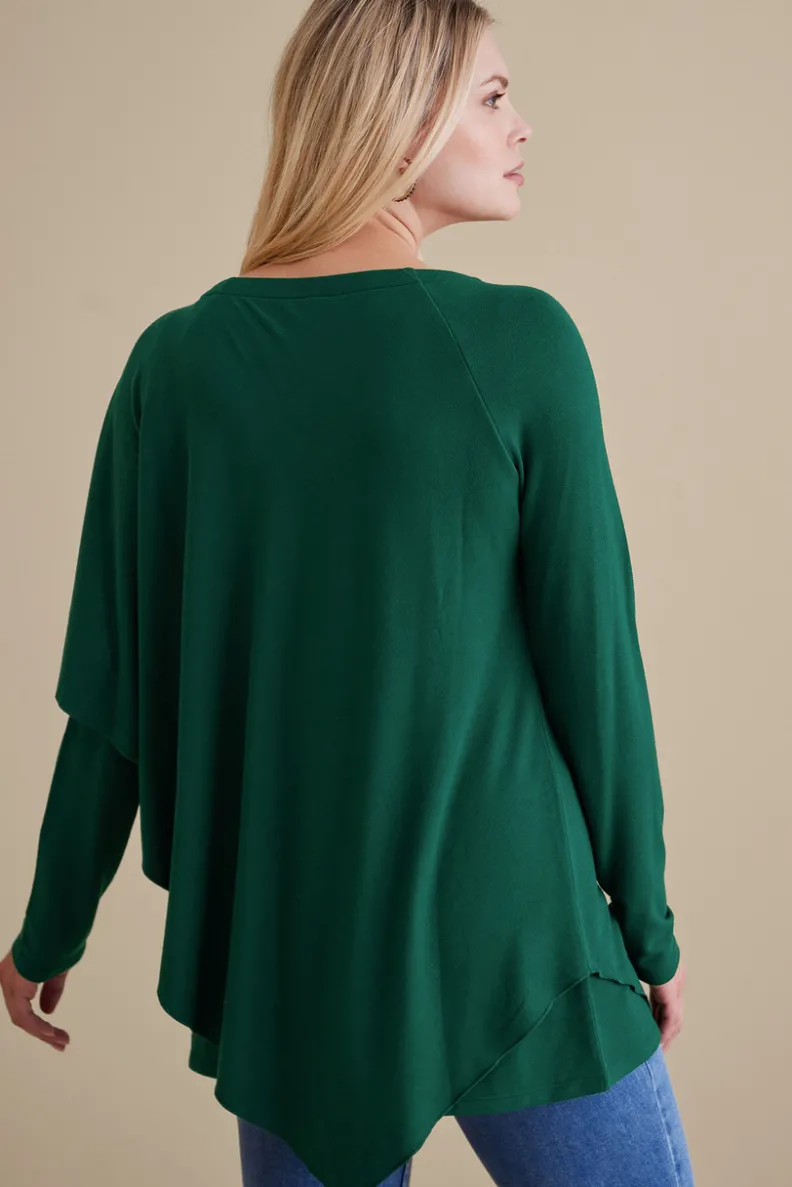 Blusa Madeline en tejido suave - Abrigo de punto con detalles acanalados para temporada de transición