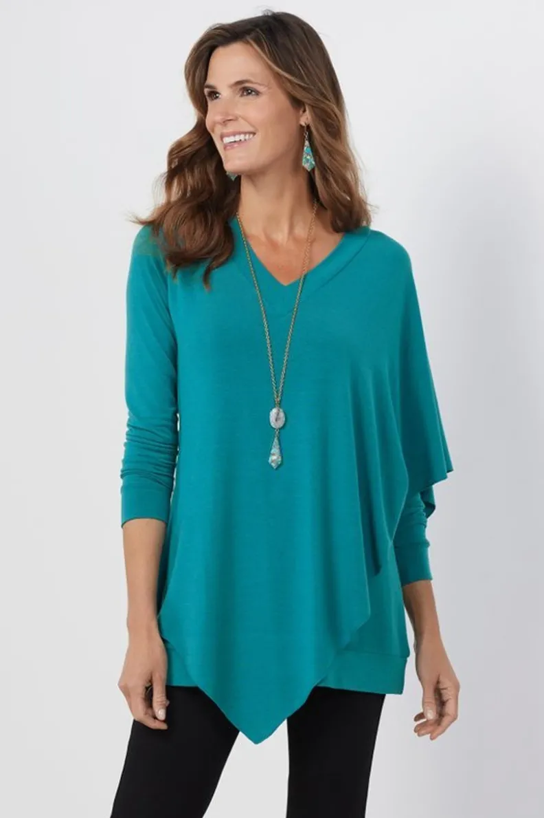 Elegante Túnica Madeline I de Soft Surroundings - Conjunto Versátil con Leggings para Looks Cómodos y Estilosos