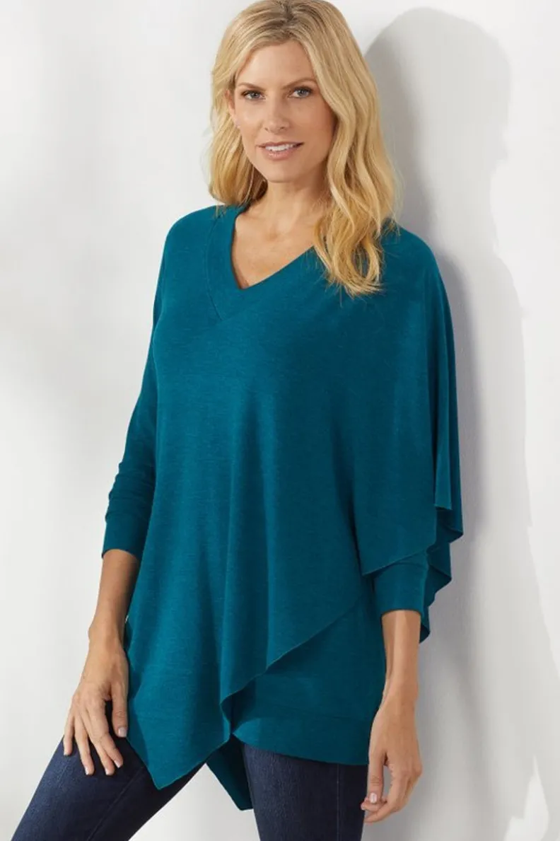 Elegante Túnica Madeline I de Soft Surroundings - Conjunto Versátil con Leggings para Looks Cómodos y Estilosos