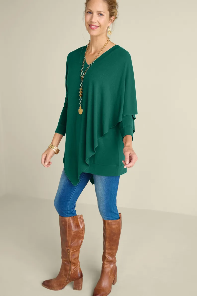 Elegante Túnica Madeline I de Soft Surroundings - Conjunto Versátil con Leggings para Looks Cómodos y Estilosos