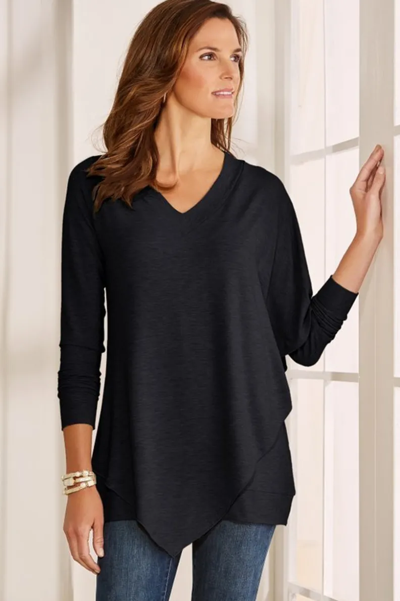 Elegante Túnica Madeline I de Soft Surroundings - Conjunto Versátil con Leggings para Looks Cómodos y Estilosos