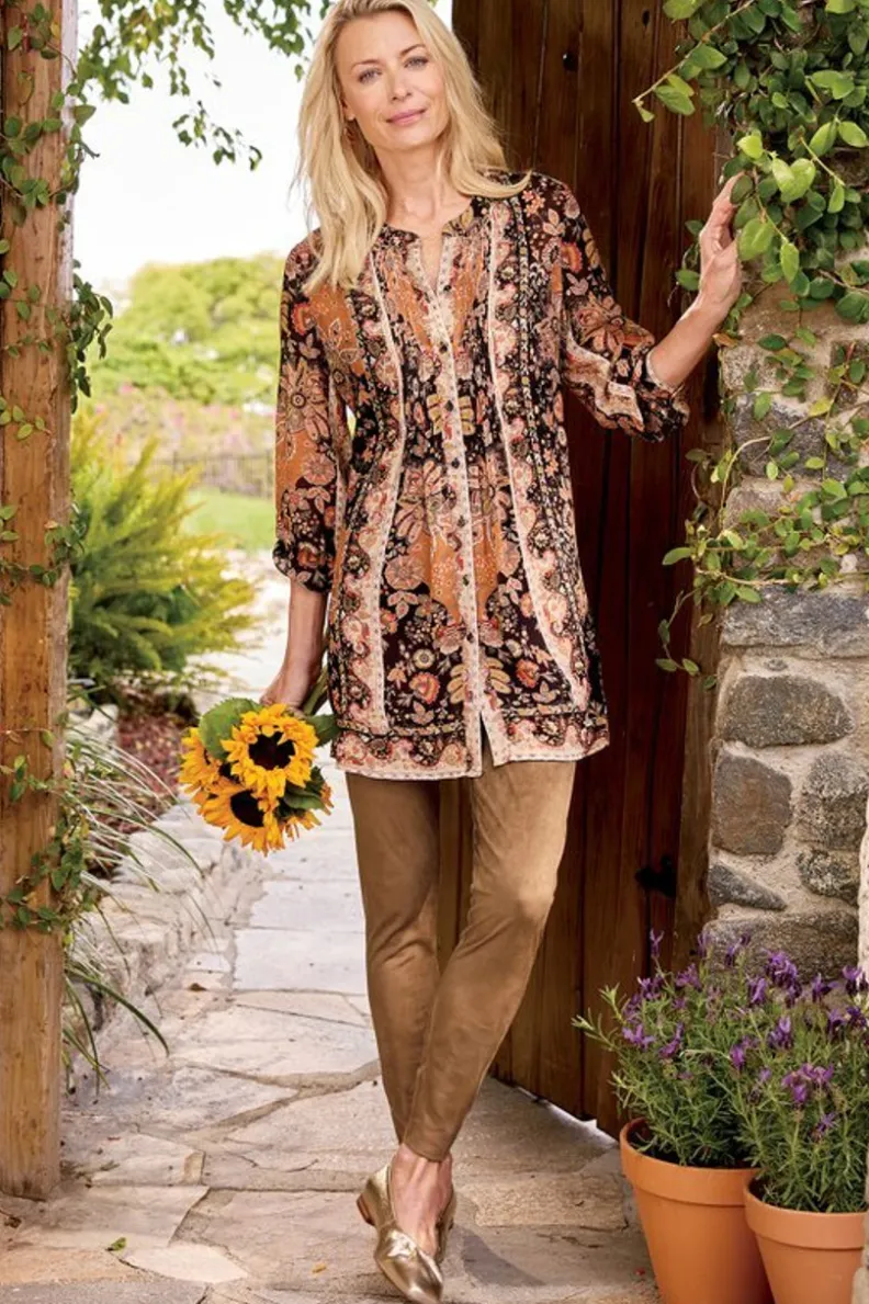 Blusas y Túnicas Versátiles - Conjunto Makara con Top Estiloso y Camiseta Cómoda de Soft Surroundings