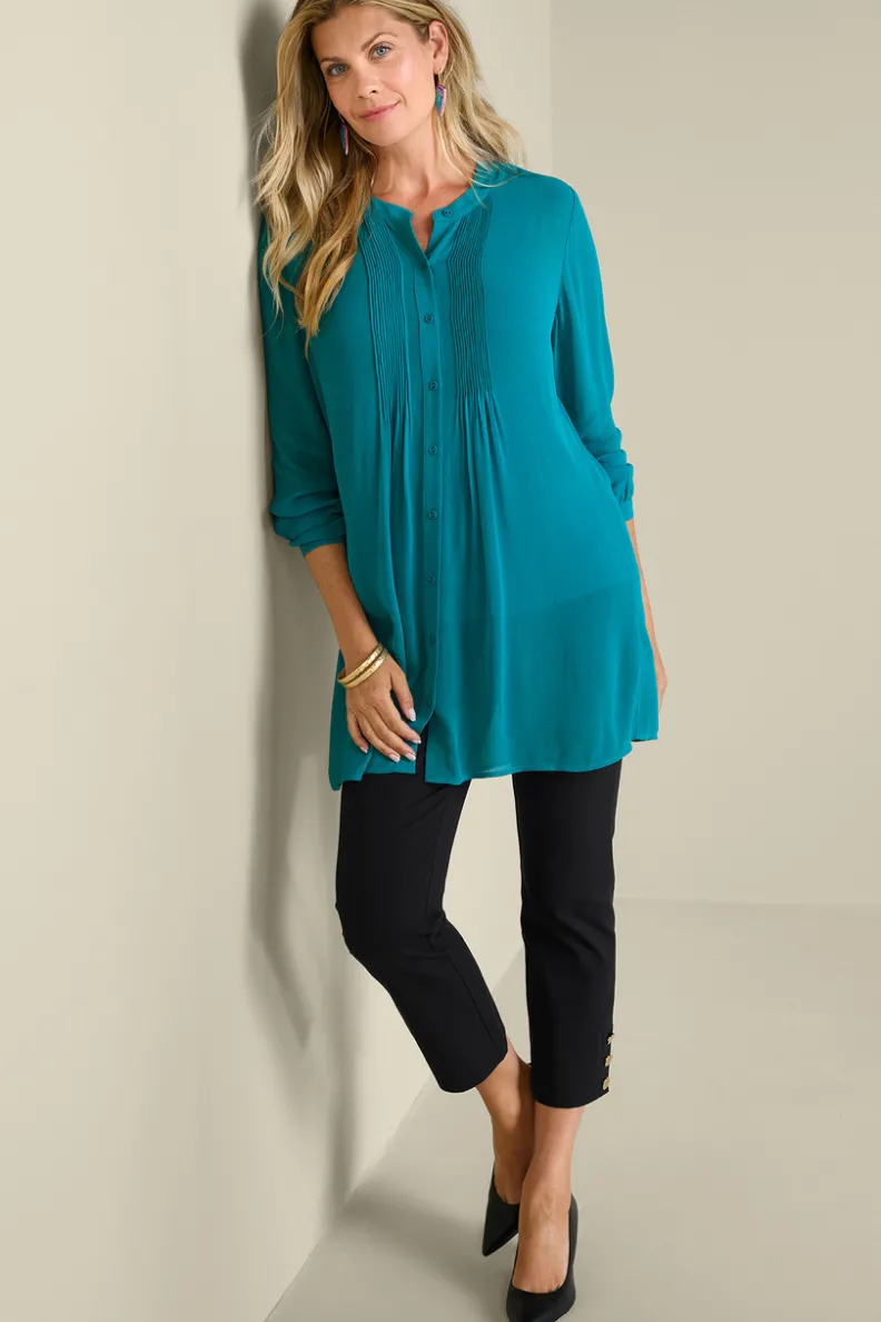 Blusas y Túnicas Versátiles - Conjunto Makara con Top Estiloso y Camiseta Cómoda de Soft Surroundings