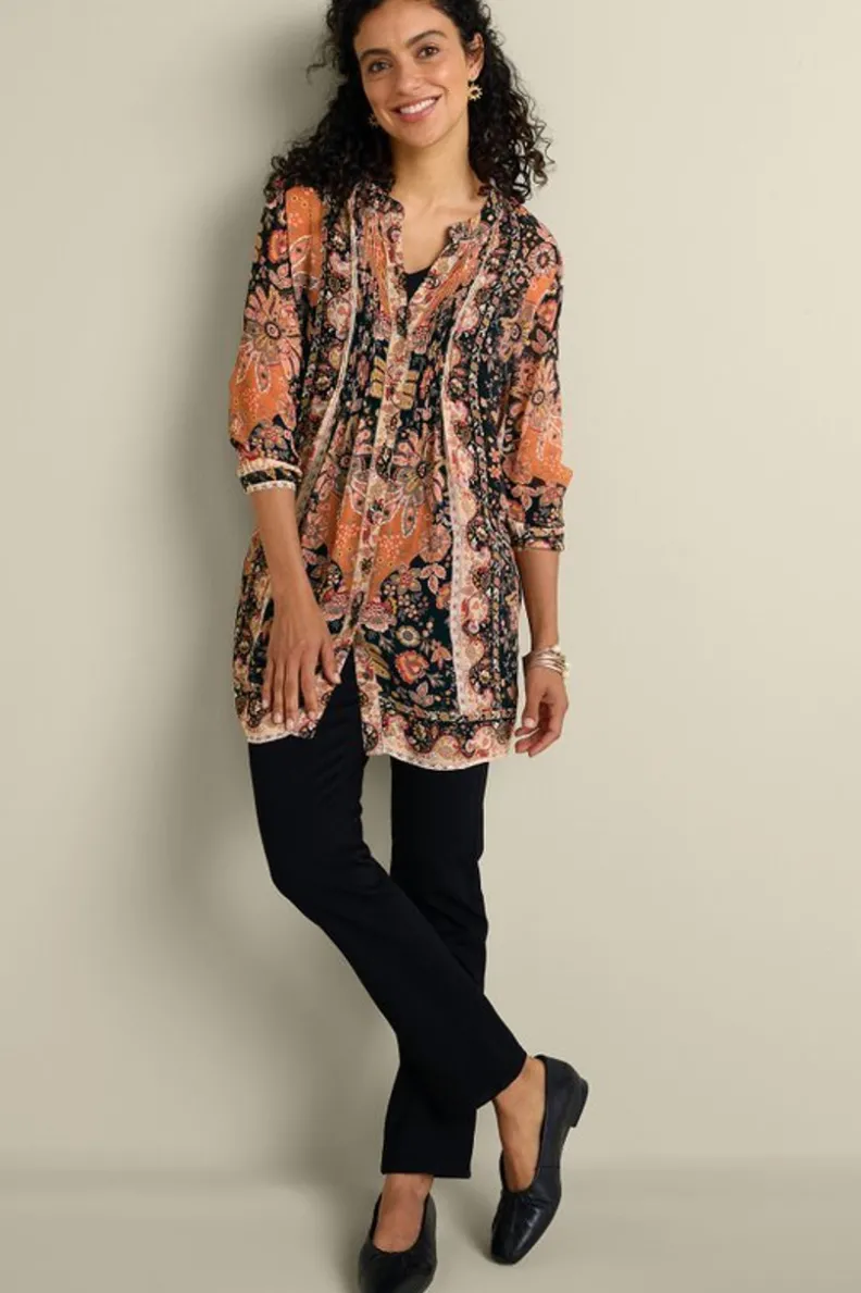 Blusas y Túnicas Versátiles - Conjunto Makara con Top Estiloso y Camiseta Cómoda de Soft Surroundings