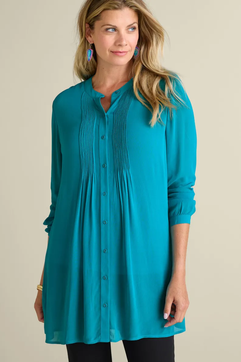 Blusas y Túnicas Versátiles - Conjunto Makara con Top Estiloso y Camiseta Cómoda de Soft Surroundings