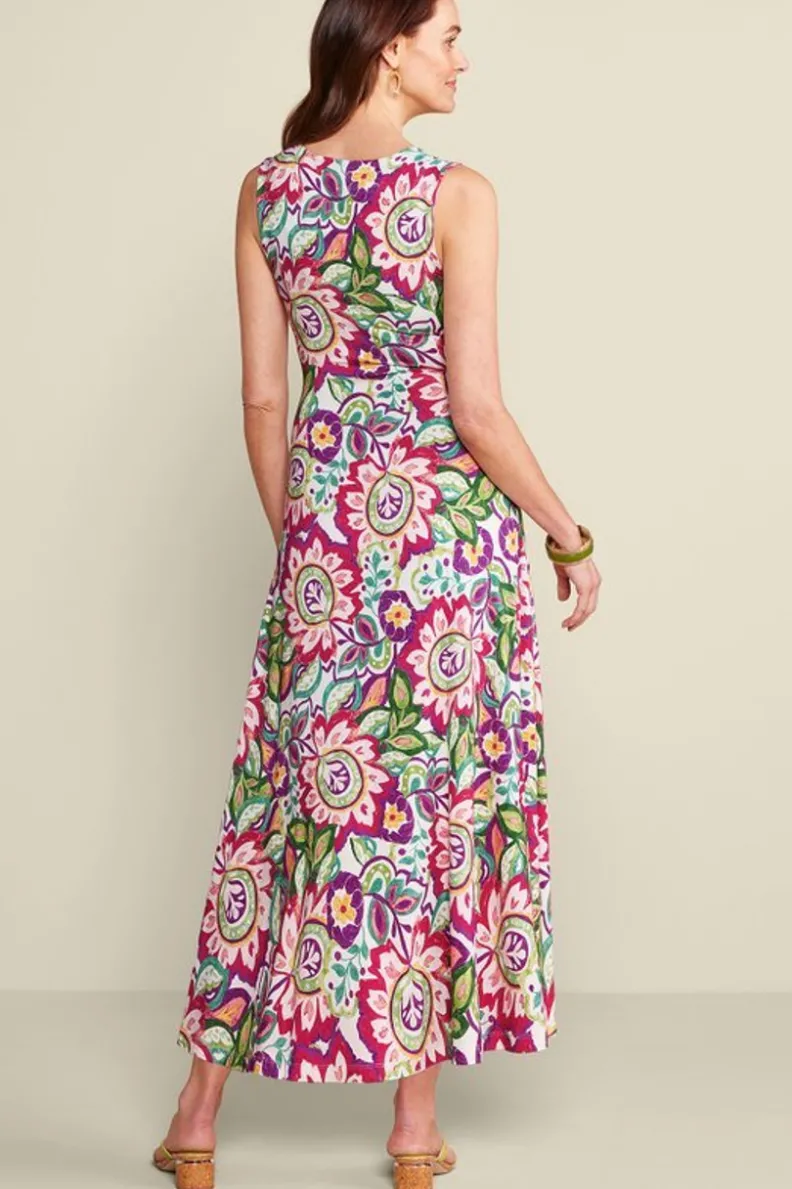 Vestido Largo Malee de Soft Surroundings - Diseño Tropical Jardín del Río, Estilo Boho Cómodo