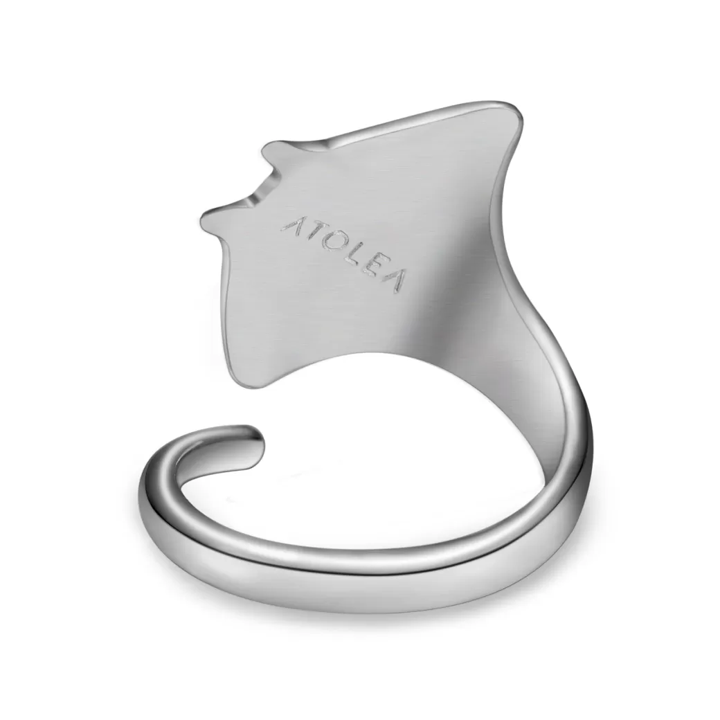 Anillo Elegante Inspirado en Mantarrayas - Colección Exclusiva Atolea Joyería | Envíos Rápidos Worldwide