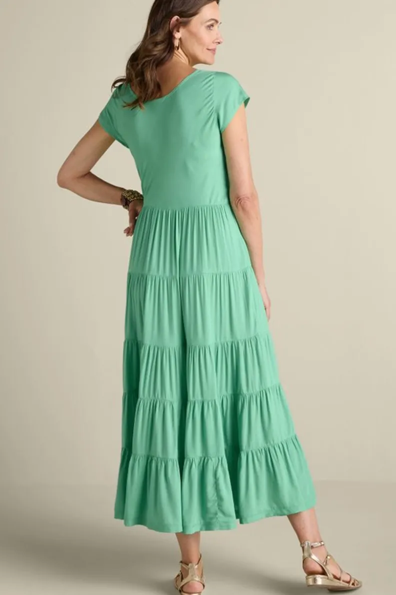 Vestido Mariana de Soft Surroundings - Elegancia Boho con Tejido Fluido y Detalles Artesanales