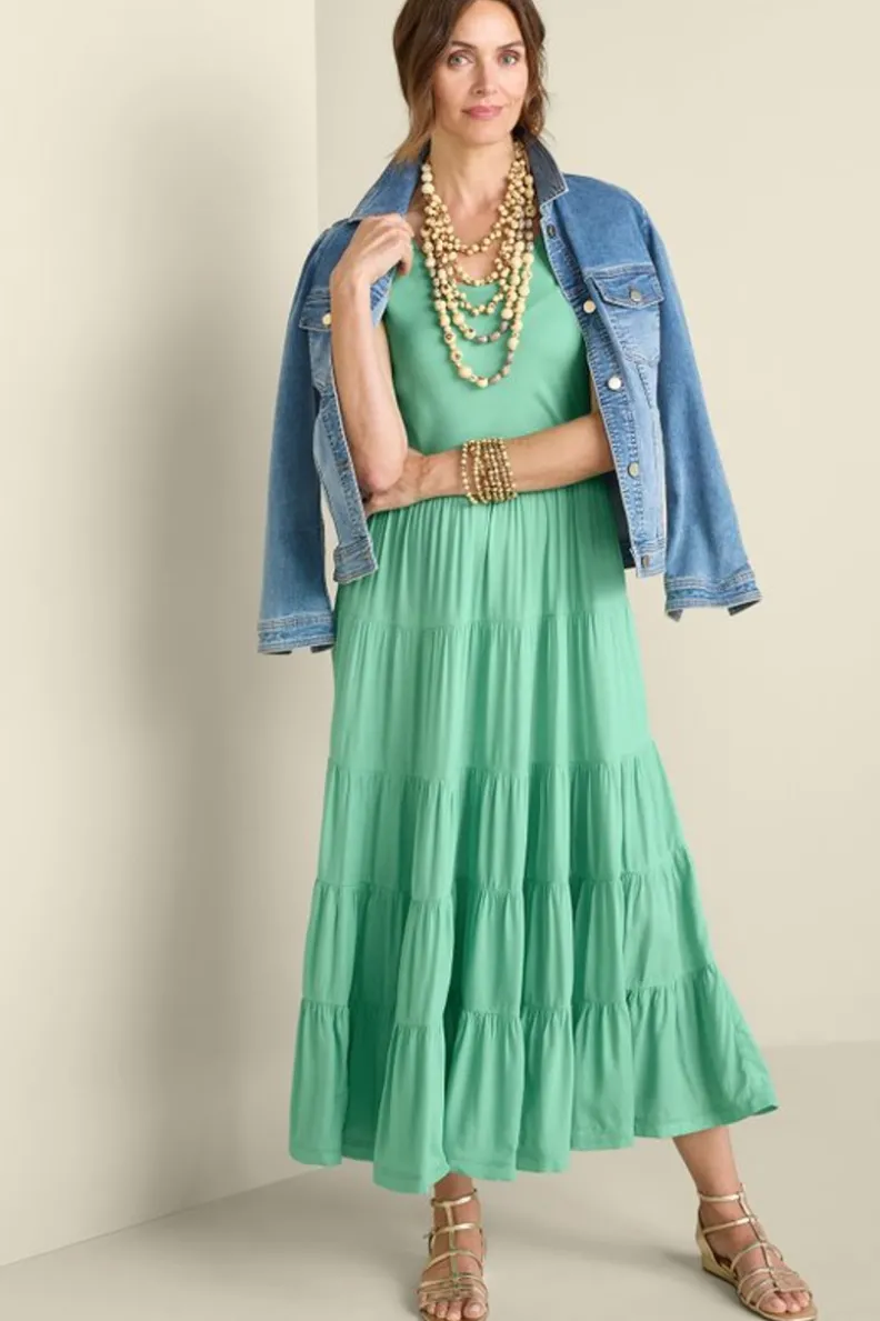 Vestido Mariana de Soft Surroundings - Elegancia Boho con Tejido Fluido y Detalles Artesanales