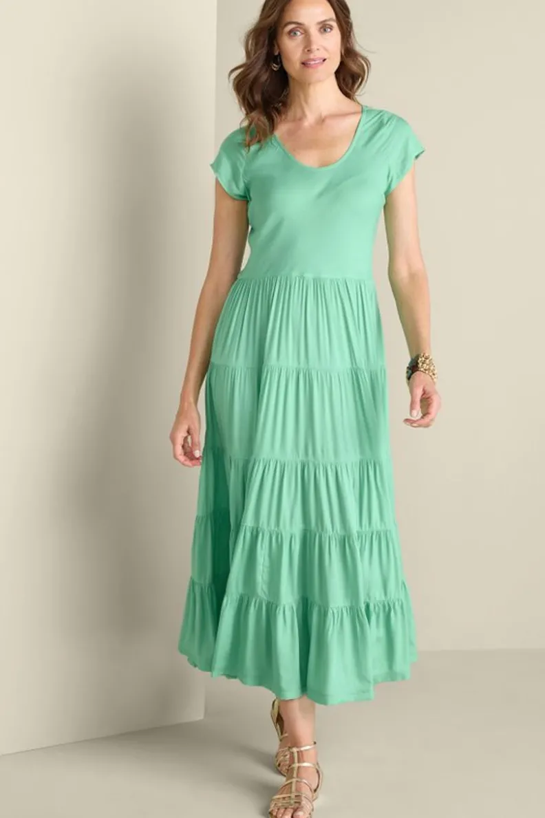 Vestido Mariana de Soft Surroundings - Elegancia Boho con Tejido Fluido y Detalles Artesanales