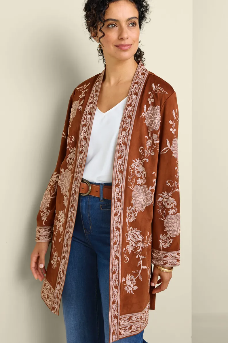Descubre la elegancia: Chaqueta Marienne en Piel Ecológica Tono Caoba - Abrigos y Chaquetas Premium de Soft Surroundings