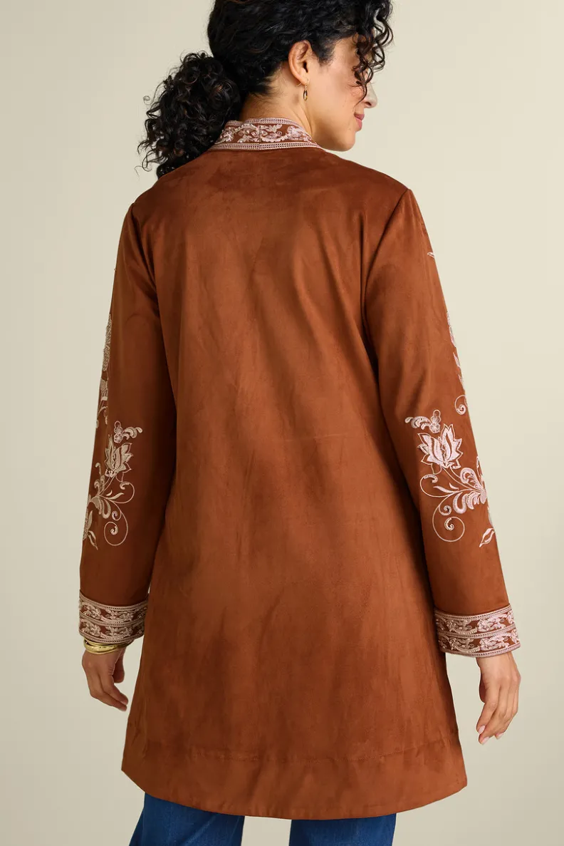 Descubre la elegancia: Chaqueta Marienne en Piel Ecológica Tono Caoba - Abrigos y Chaquetas Premium de Soft Surroundings