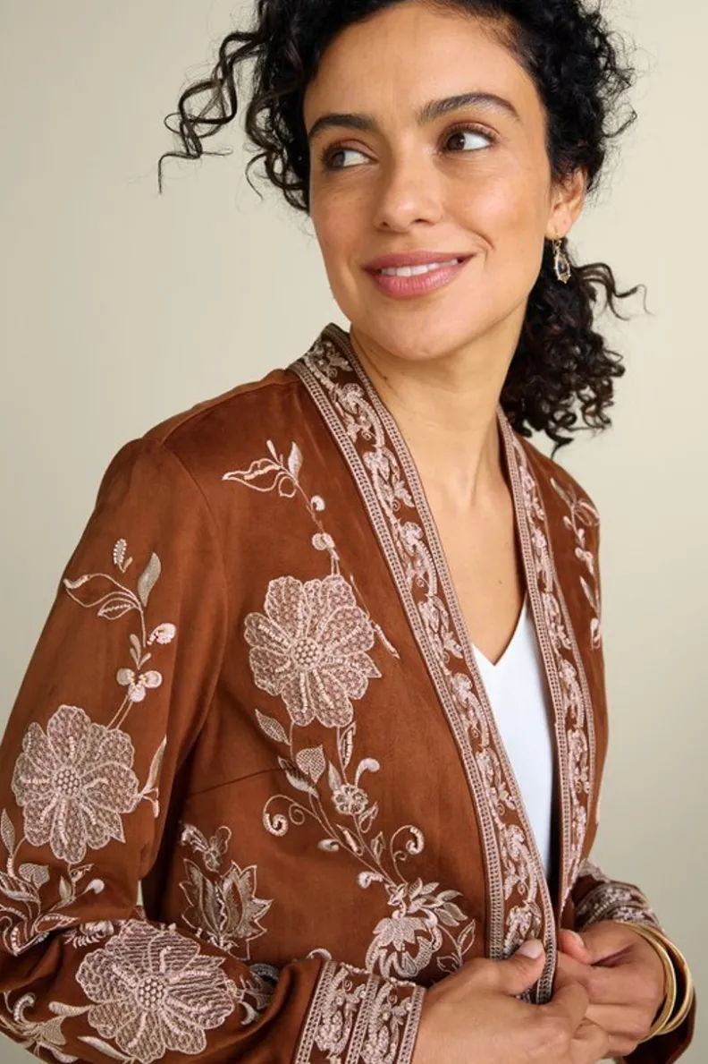 Descubre la elegancia: Chaqueta Marienne en Piel Ecológica Tono Caoba - Abrigos y Chaquetas Premium de Soft Surroundings