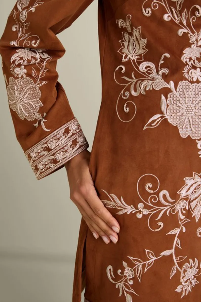 Descubre la elegancia: Chaqueta Marienne en Piel Ecológica Tono Caoba - Abrigos y Chaquetas Premium de Soft Surroundings