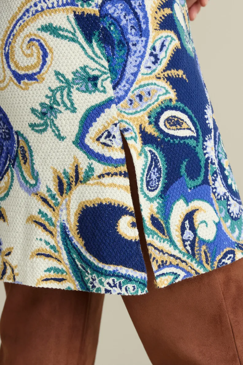 Cárdigan Marin de Otoño con Bufanda a Cuadros Paisley - Abrigo Ligero en Azul Marino | Colección Soft Surroundings
