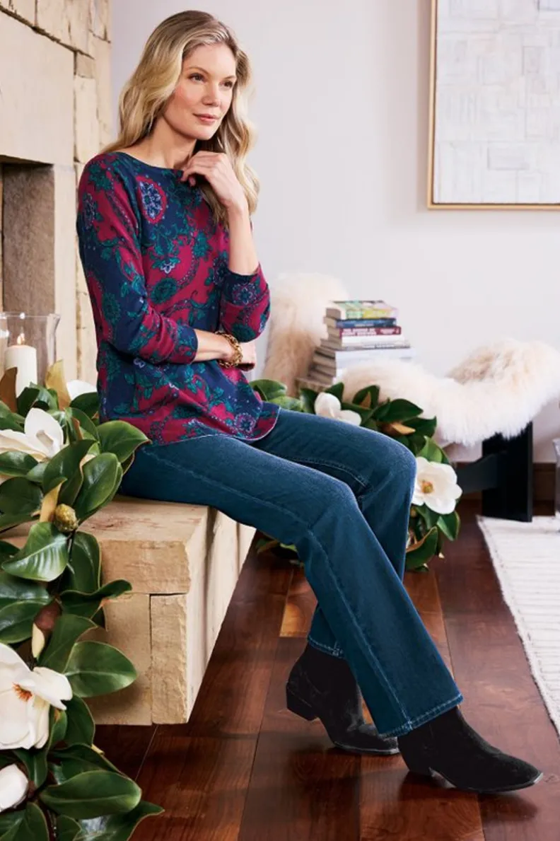 Suéteres y Cárdigans Acogedores: Túnica Marlyn de Soft Surroundings - Diseño Versátil con Toque Elegante