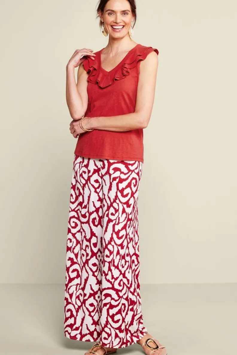 Camiseta Estilo Marybeth con Detalles de Volantes - Colección Belleza Americana de Entornos Suaves