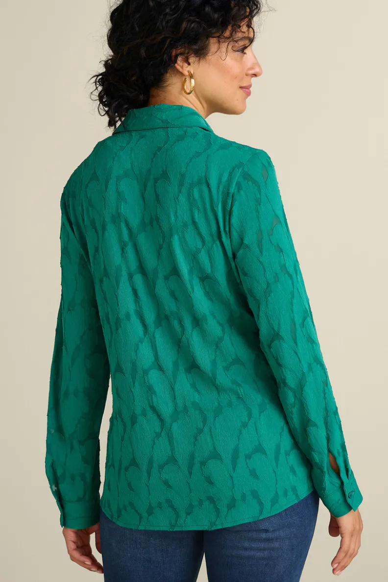 Túnica Jacquard Matine con Camiseta Interior - Verde Bosque • Colección Soft Surroundings