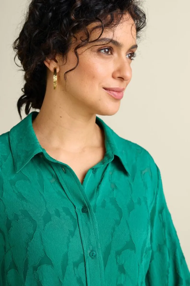 Túnica Jacquard Matine con Camiseta Interior - Verde Bosque • Colección Soft Surroundings