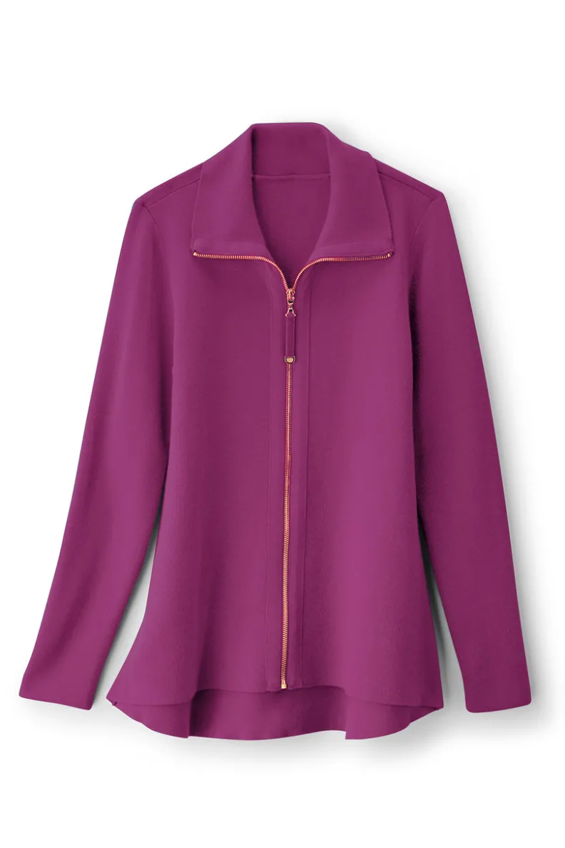 Chaqueta Cardigán Meria con Cremallera - Soft Surroundings | Suéteres y Abrigos Cálidos