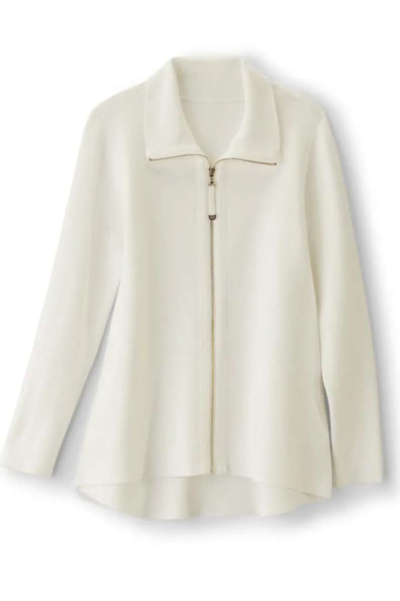 Chaqueta Cardigán Meria con Cremallera - Soft Surroundings | Suéteres y Abrigos Cálidos