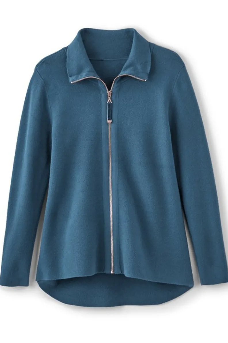 Chaqueta Cardigán Meria con Cremallera - Soft Surroundings | Suéteres y Abrigos Cálidos