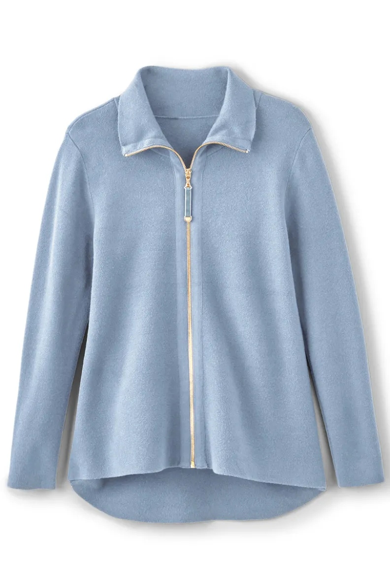 Chaqueta Cardigán Meria con Cremallera - Soft Surroundings | Suéteres y Abrigos Cálidos