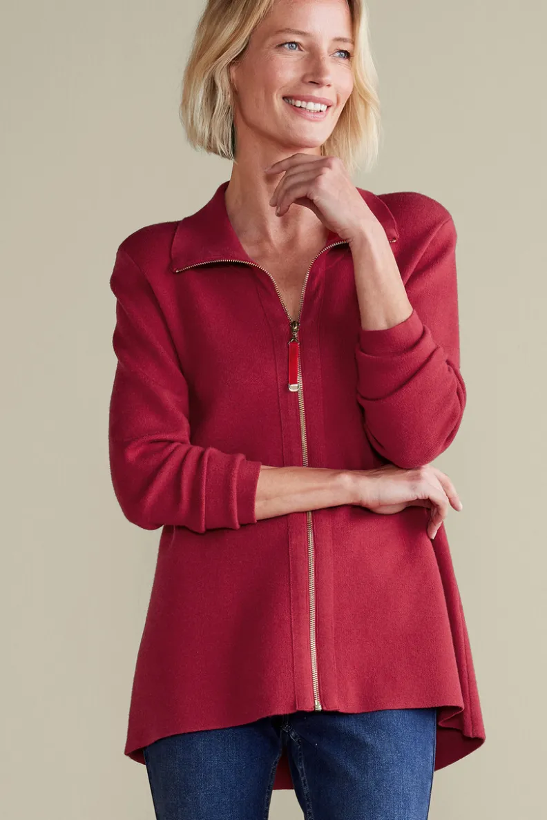 Chaqueta Cardigán Meria con Cremallera - Soft Surroundings | Suéteres y Abrigos Cálidos