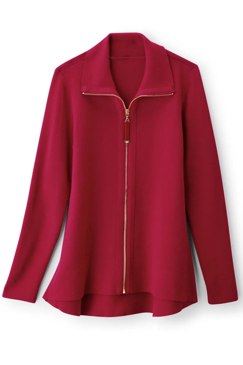 Chaqueta Cardigán Meria con Cremallera - Soft Surroundings | Suéteres y Abrigos Cálidos