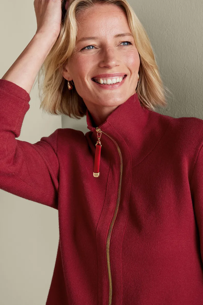Chaqueta Cardigán Meria con Cremallera - Soft Surroundings | Suéteres y Abrigos Cálidos