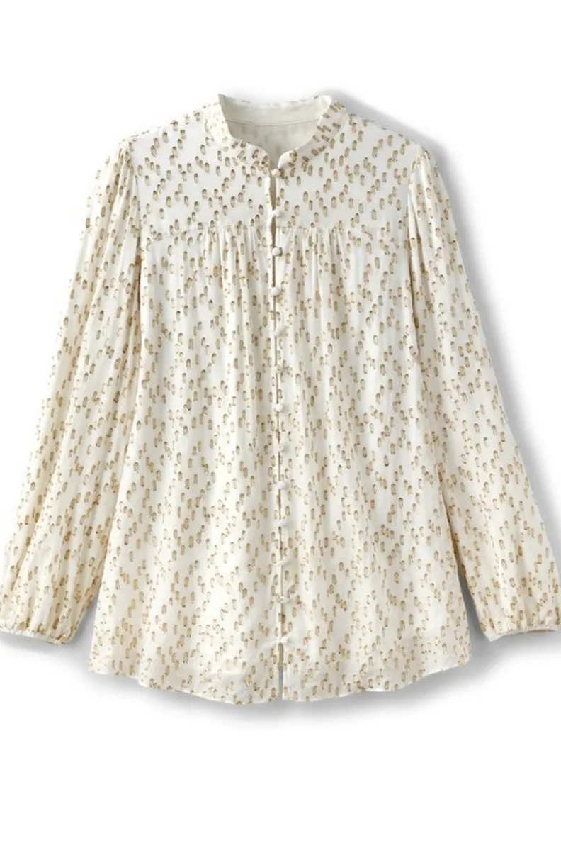 Blusa Mila con destellos nacarados - Tops en marfil perlado de Soft Surroundings