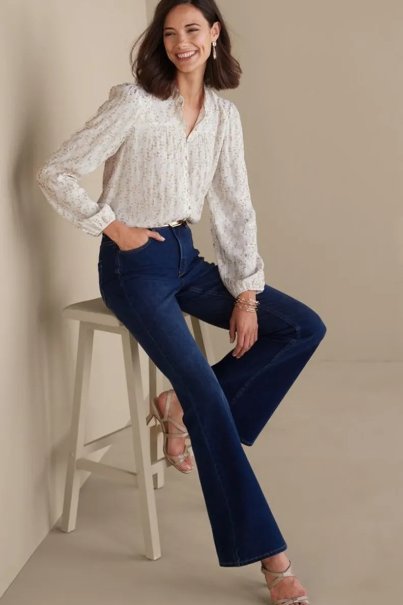 Blusa Mila con destellos nacarados - Tops en marfil perlado de Soft Surroundings