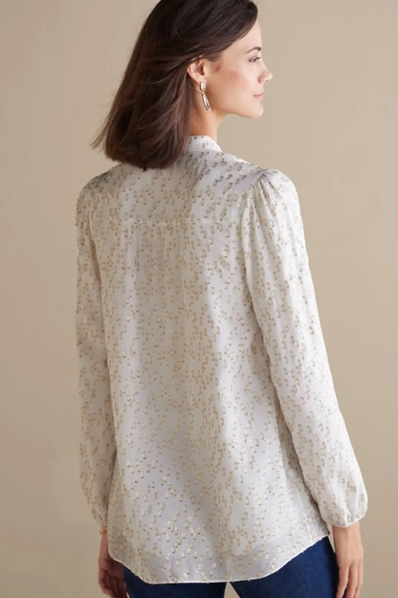 Blusa Mila con destellos nacarados - Tops en marfil perlado de Soft Surroundings
