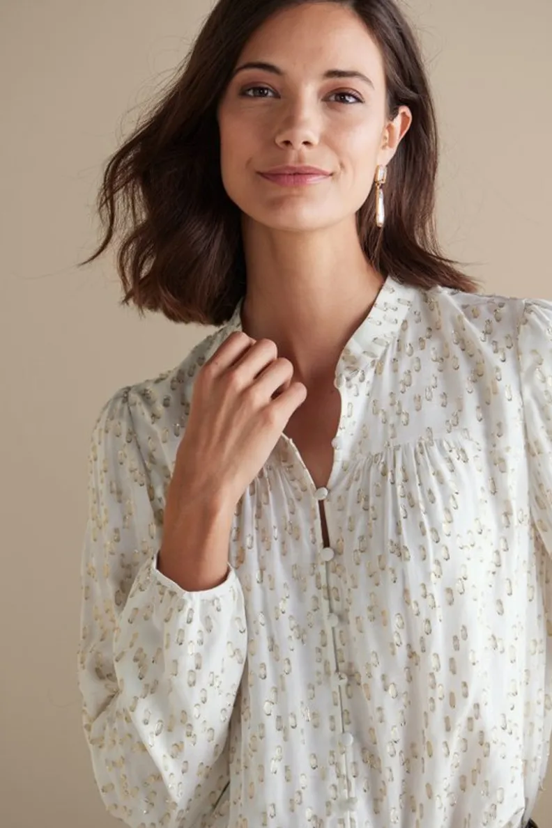 Blusa Mila con destellos nacarados - Tops en marfil perlado de Soft Surroundings