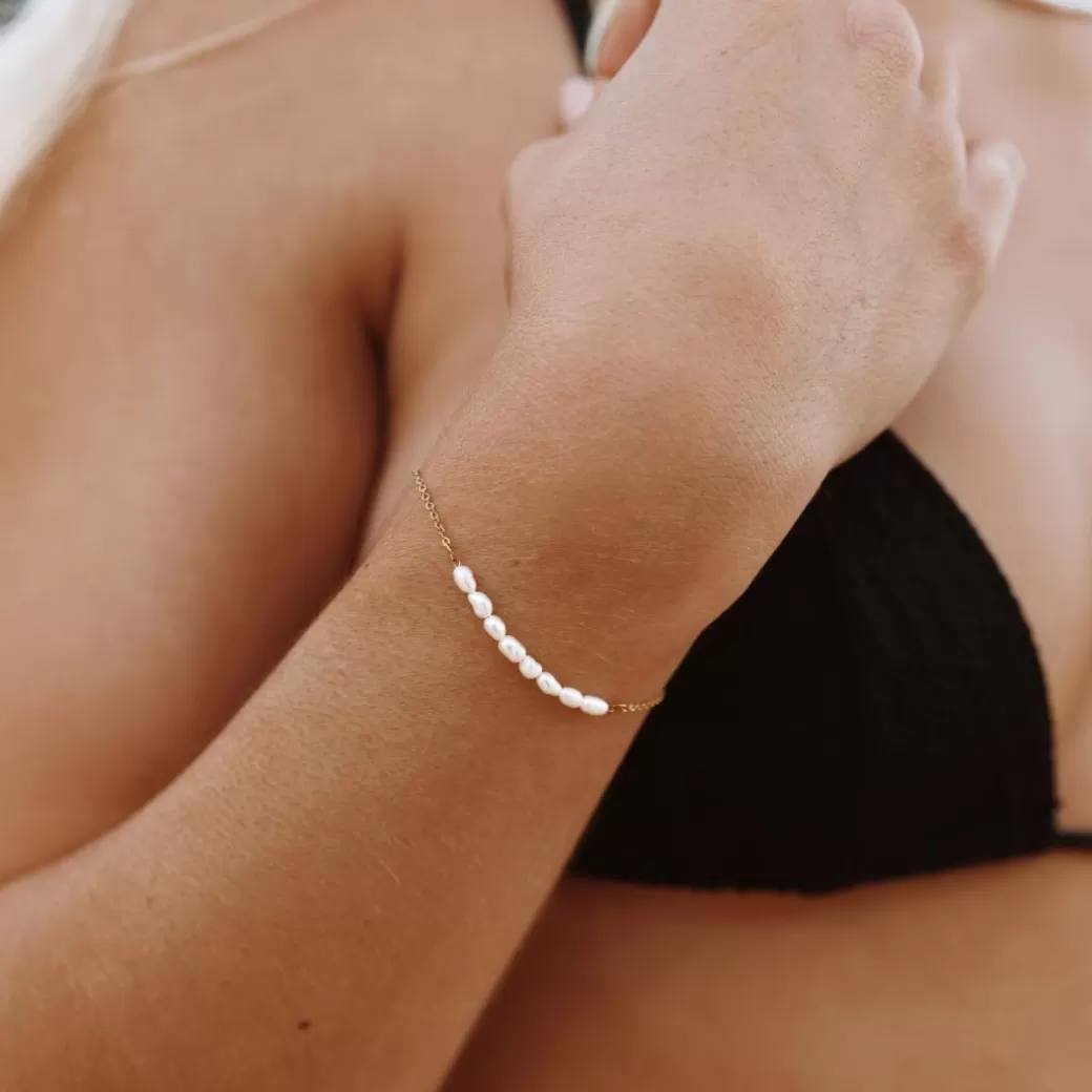 Pulsera Delicada de Perlas de Río Mini - Joyería Atolea