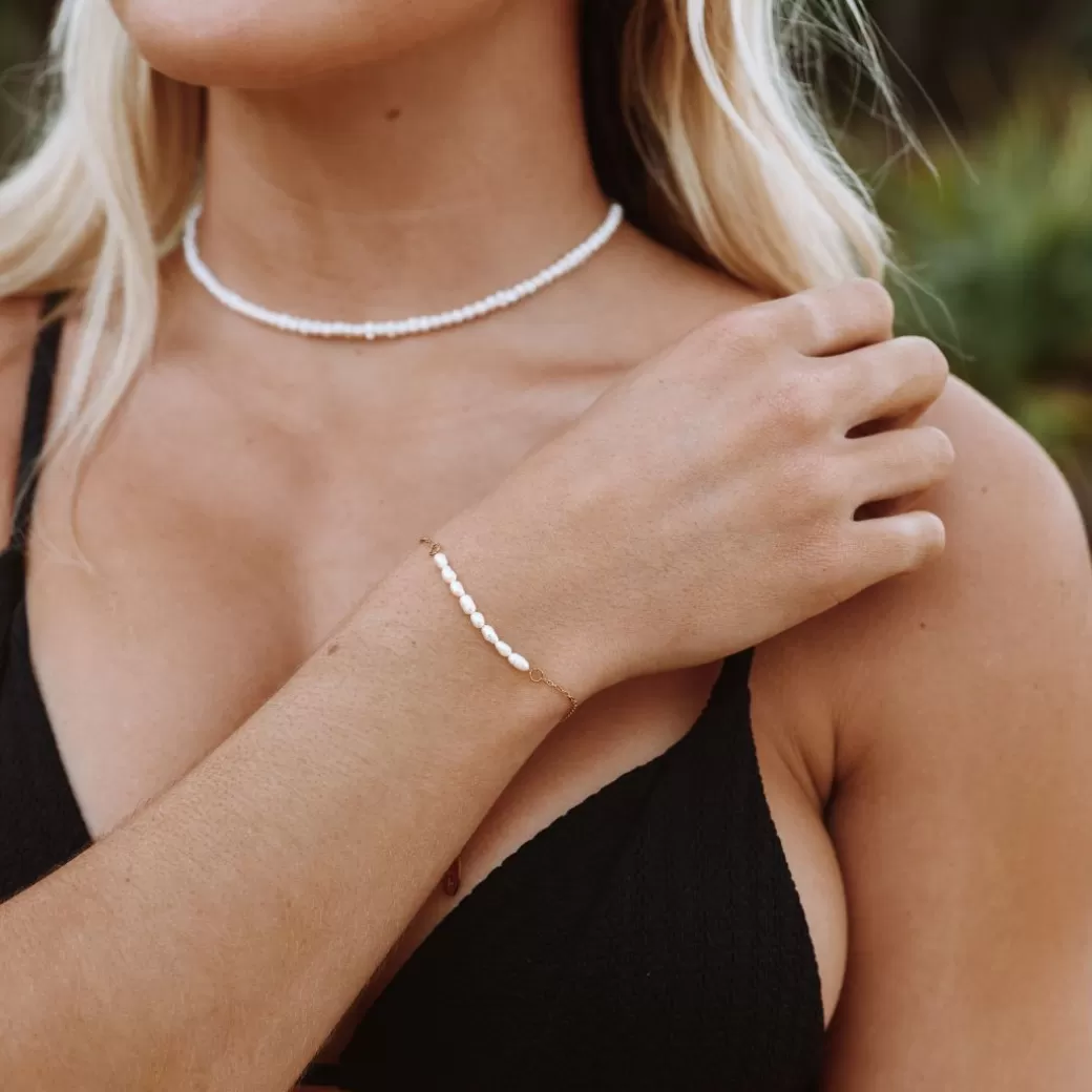 Pulsera Artesanal Atolea con Perlas de Río - Joyería Fina en Estilo Minimalista
